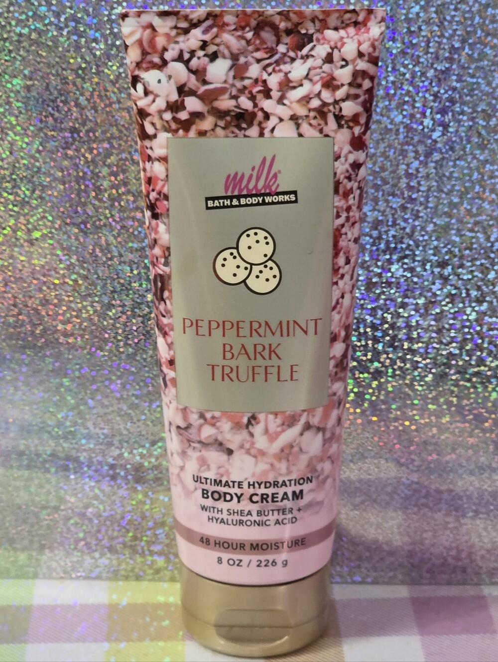 Bath Body Works Milk Bar Bakery Peppermint Bark Truffle Body Cream 8oz NEW RARE